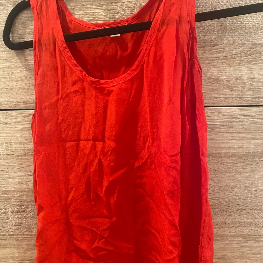 Red Silk Sleeveless top